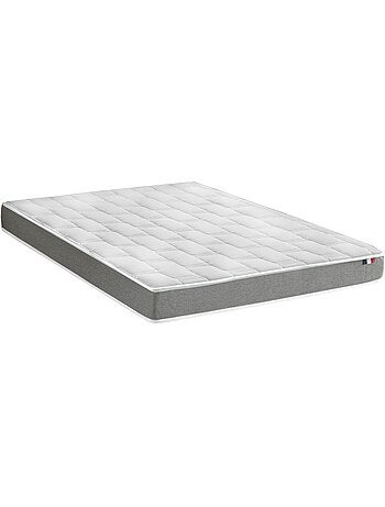 Ensemble matelas mousse haute résilience sommier noir 140x190