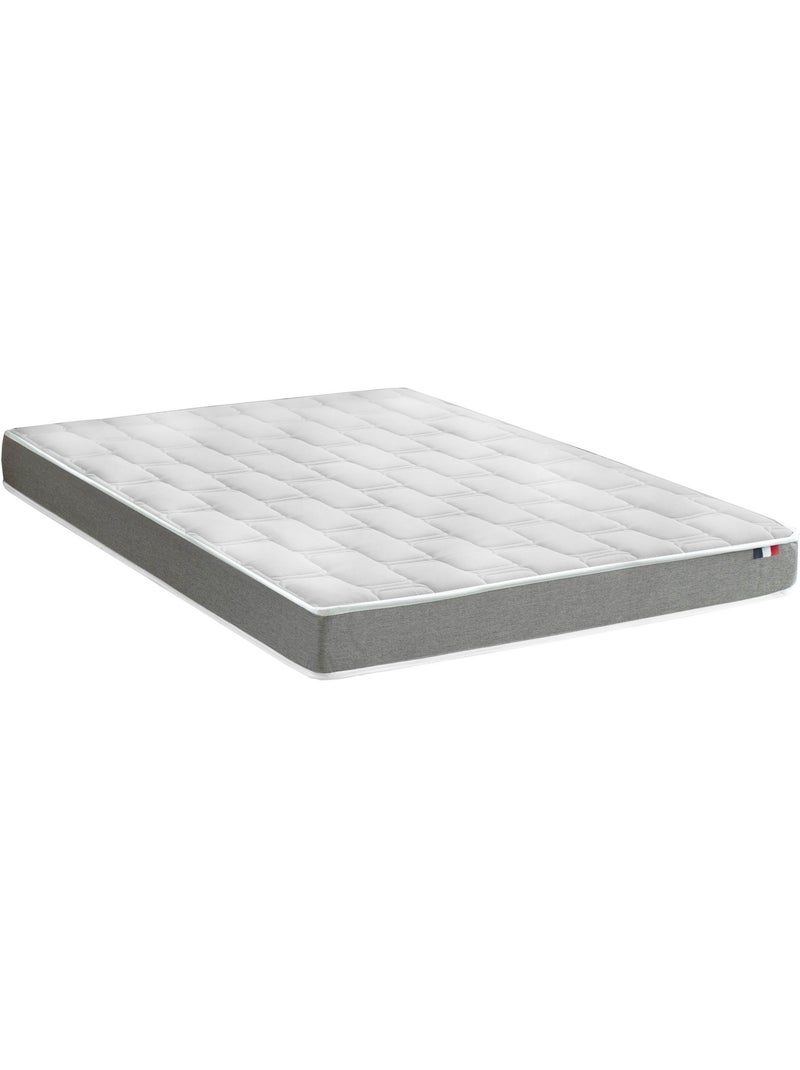 Ensemble matelas mousse haute résilience sommier noir 140x190 gris anthracite - Kiabi