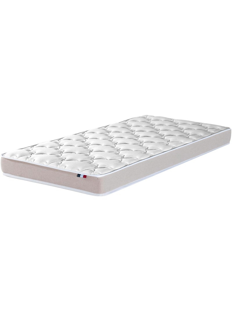 Ensemble matelas mousse latex 3 zones sommier noir 90x200 gris anthracite - Kiabi