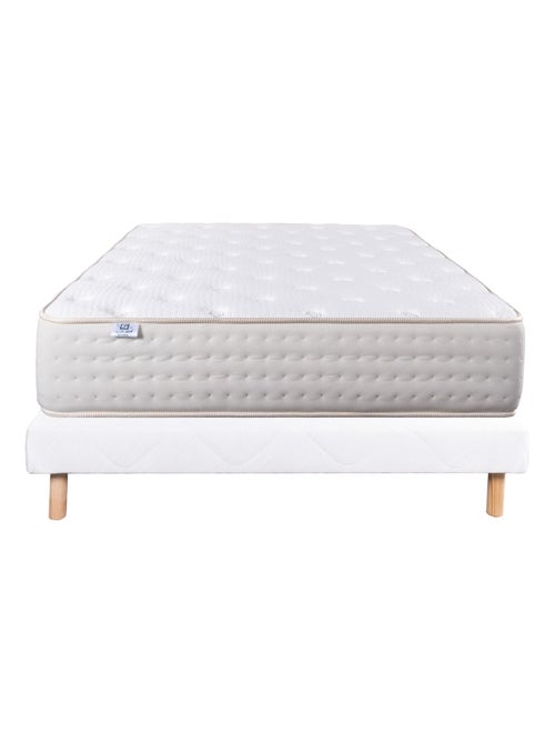 Ensemble matelas mousse mémoire de forme 26 cm et sommier blanc - Kiabi