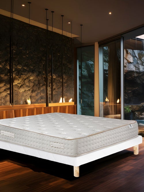 Ensemble matelas mousse mémoire de forme 26 cm et sommier blanc - Kiabi