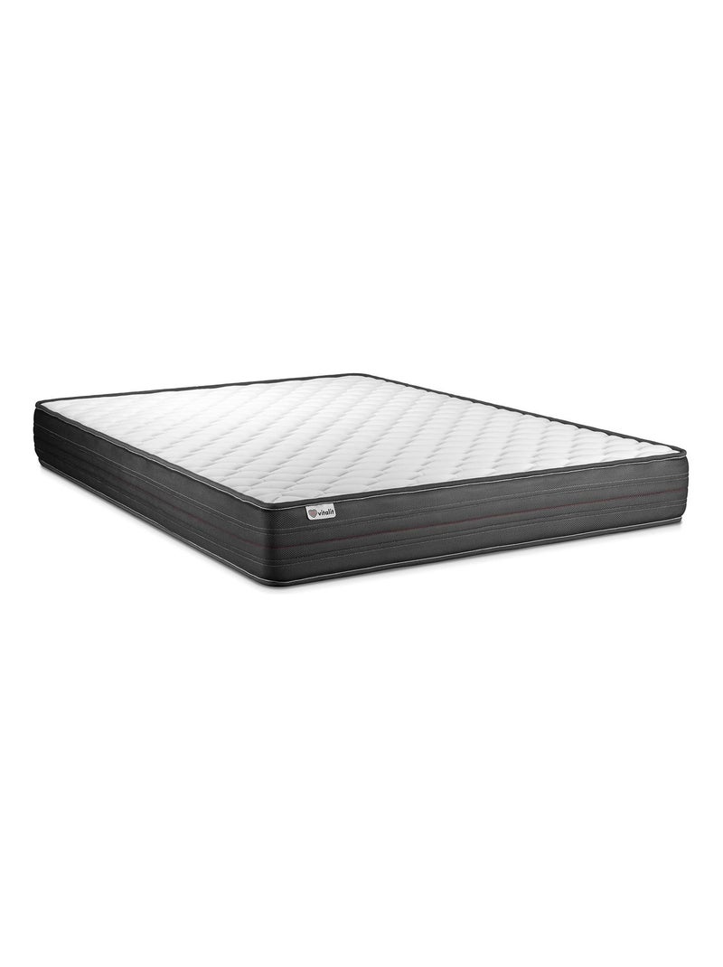 Ensemble Matelas Mousse polyuréthane à mémoire de forme et Sommier tapissier en kit Blanc - VITALPOW Blanc - Kiabi