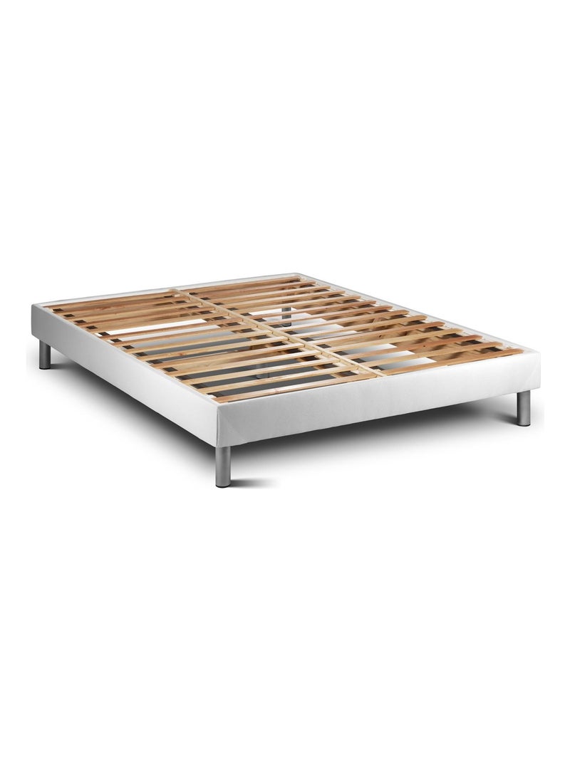 Ensemble Matelas Mousse polyuréthane à mémoire de forme et Sommier tapissier en kit Blanc - VITALPOW Blanc - Kiabi