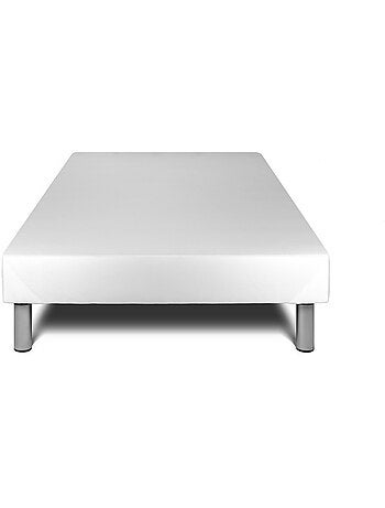 Ensemble Matelas Mousse polyuréthane à mémoire de forme et Sommier Tapissier multi-lattes Blanc - V