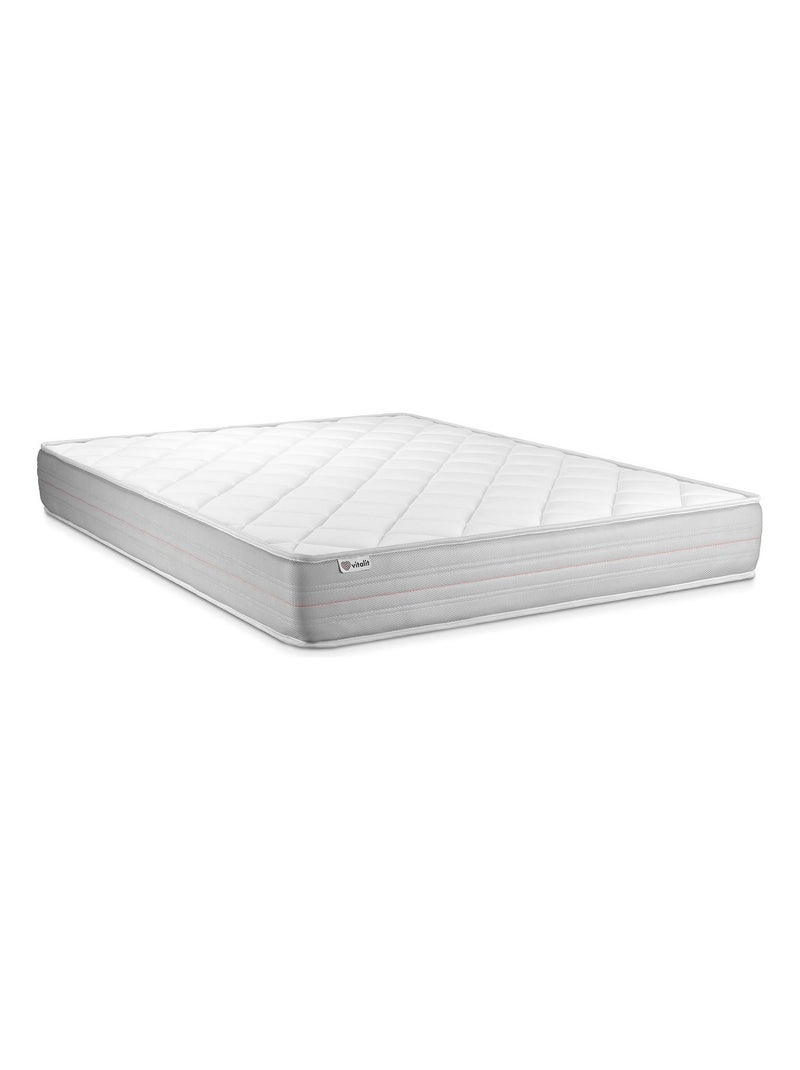 Ensemble Matelas Mousse polyuréthane à mémoire de forme et Sommier Tapissier multi-lattes Gris - VIT Gris - Kiabi