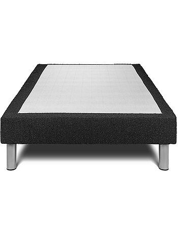 Ensemble Matelas Mousse polyuréthane à mémoire de forme et Sommier Tapissier multi-lattes Blanc - V