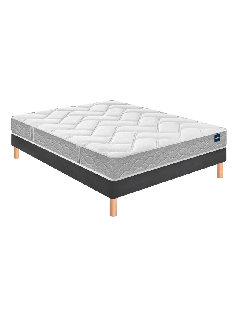 Ensemble matelas mousse primo Back to basics et sommier Unic Gris - Kiabi