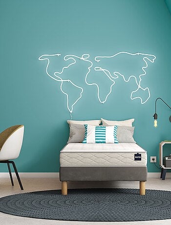 Ensemble matelas mousse primo, sommier Vigoroso et pieds FAIR 2