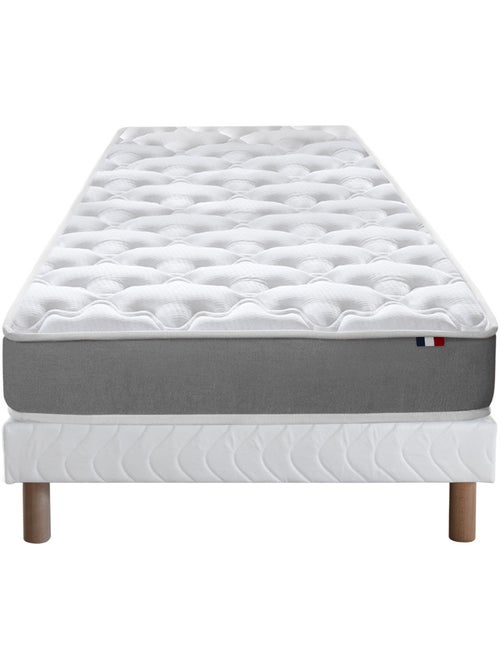 Ensemble matelas mousse réversible STRATUS et sommier - confort français - Sommier - Blanc - Kiabi
