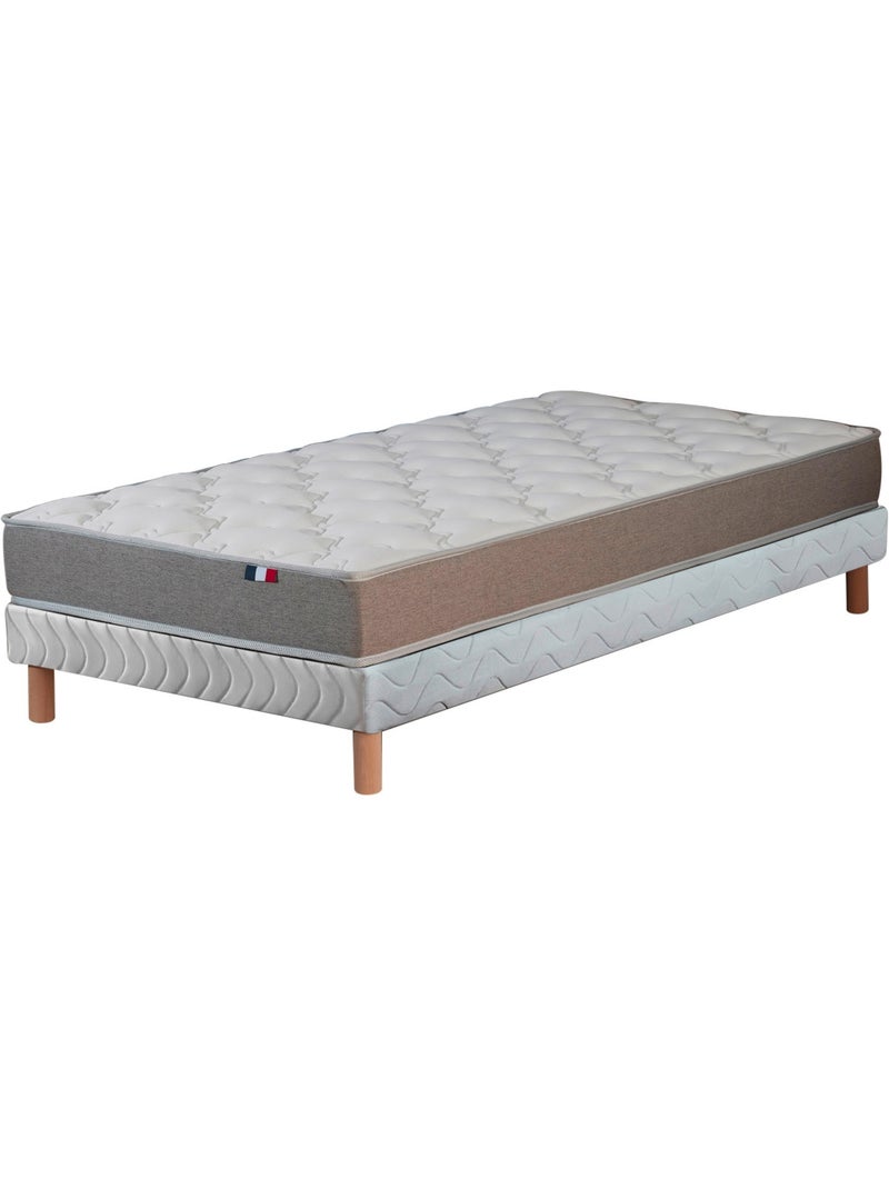 Ensemble matelas mousse réversible STRATUS et sommier - confort français - Sommier - Blanc Blanc - Kiabi