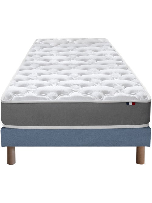 Ensemble matelas mousse réversible STRATUS et sommier - confort français - Sommier - Bleu denim - Kiabi Ensemble matelas mousse réversible STRATUS et sommier - confort français - Sommier - Bleu denim - Kiabi