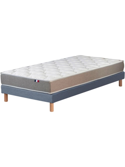 Ensemble matelas mousse réversible STRATUS et sommier - confort français - Sommier - Bleu denim - Kiabi Ensemble matelas mousse réversible STRATUS et sommier - confort français - Sommier - Bleu denim - Kiabi