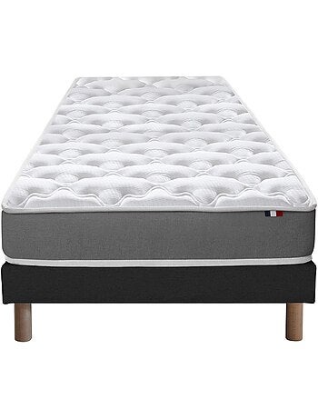 Ensemble matelas mousse réversible STRATUS et sommier - confort français - Sommier - Bleu denim