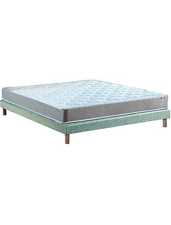 Ensemble matelas mousse réversible STRATUS et sommier - confort français - Sommier - Bleu denim