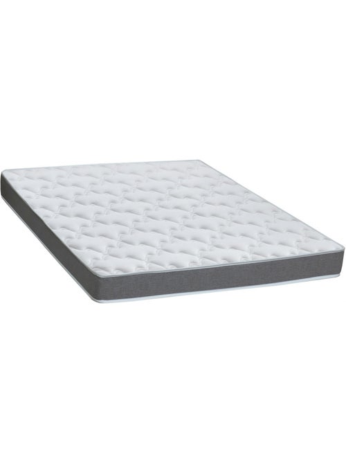 Ensemble Matelas Mousse réversible STRATUS + Sommier Made in France , Sommier Noir - Kiabi
