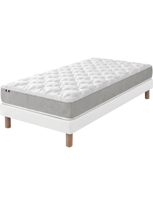 Ensemble matelas mousse sommier déco blanc - Kiabi