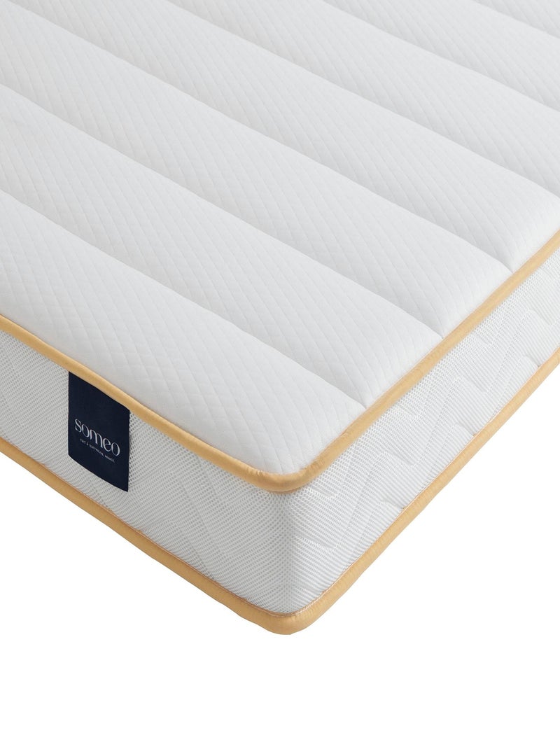 Ensemble matelas mousse, sommier Lune et pieds Aurore 300 Blanc - Kiabi