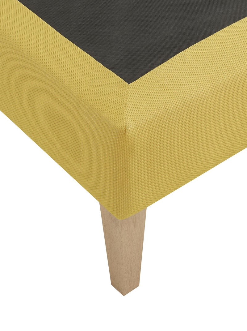 Ensemble matelas mousse, sommier, pieds, couette et oreiller Aurore 100 Blanc - Kiabi