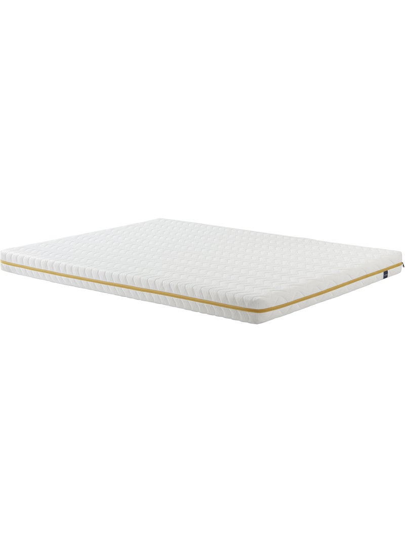 Ensemble matelas mousse, sommier, pieds, couette et oreiller Aurore 200 Blanc - Kiabi