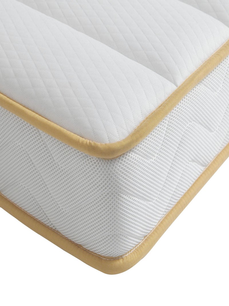 Ensemble matelas mousse, sommier, pieds, couette et oreiller Aurore 300 Blanc - Kiabi