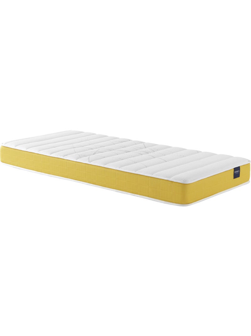 Ensemble matelas mousse, sommier, pieds, couette et oreiller Aurore 400 Blanc - Kiabi