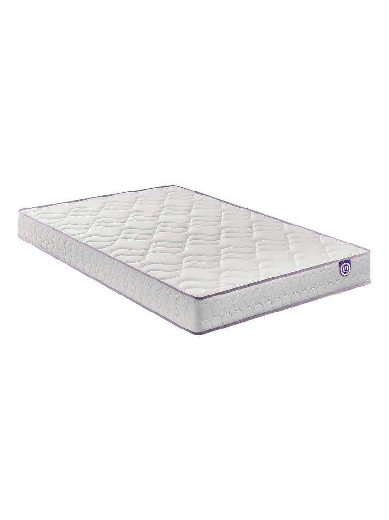 Ensemble matelas mousse WISE, sommier en kit déco et pieds Gris clair - Kiabi