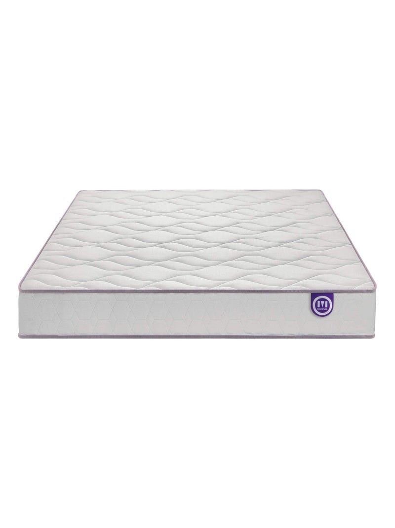 Ensemble matelas mousse WISE, sommier en kit déco et pieds Gris clair - Kiabi