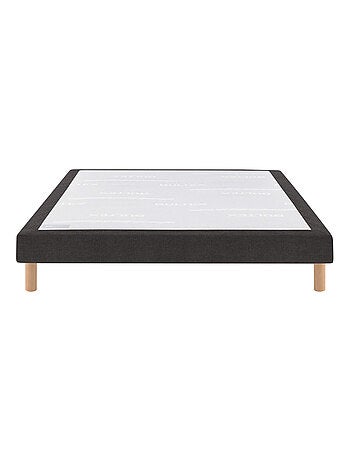 Ensemble matelas nano 5 zones SMART REPAIR, sommier MEDIANO gris fumé et pieds