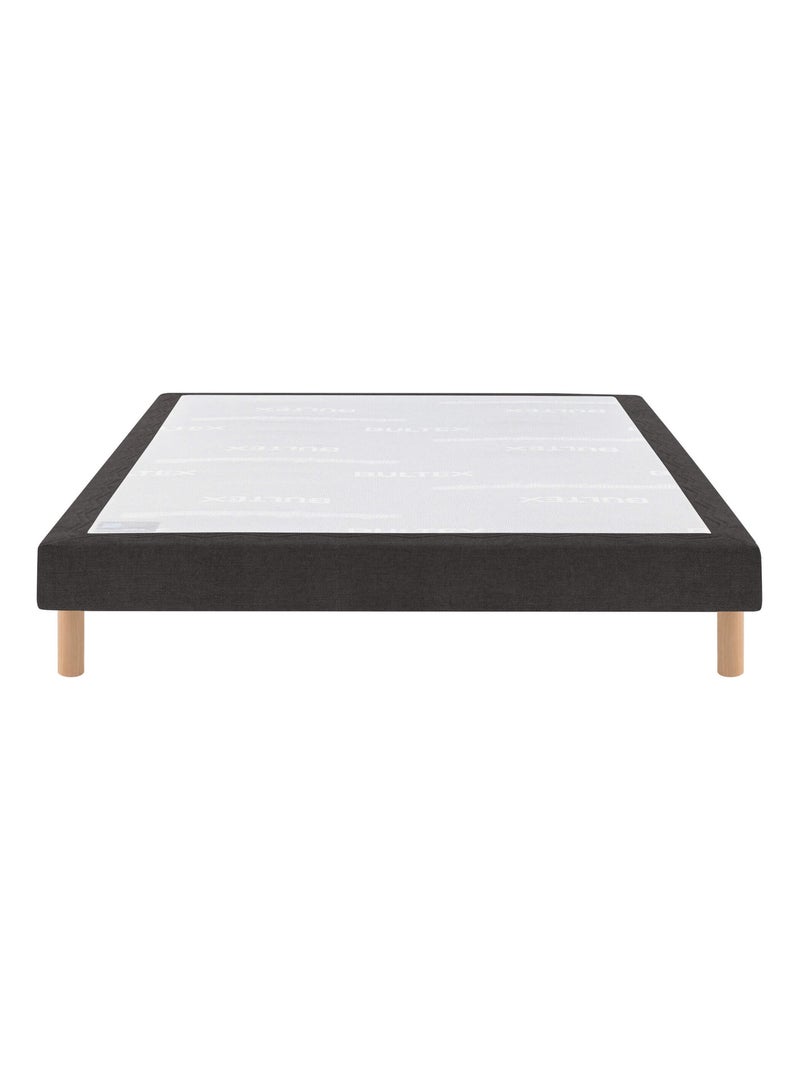 Ensemble matelas nano 5 zones SMART REPAIR, sommier MEDIANO gris fumé et pieds Blanc - Kiabi