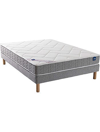 Ensemble matelas nano confort ferme TRACKY, sommier VIGOROSO et pieds