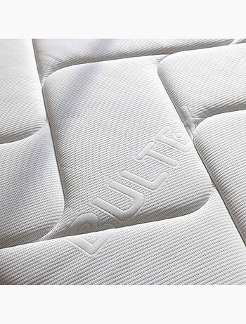 Ensemble matelas nano confort ferme TRACKY, sommier VIGOROSO et pieds