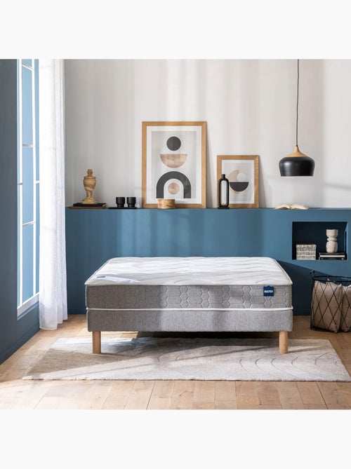 Ensemble matelas nano confort ferme TRACKY, sommier VIGOROSO et pieds - Kiabi