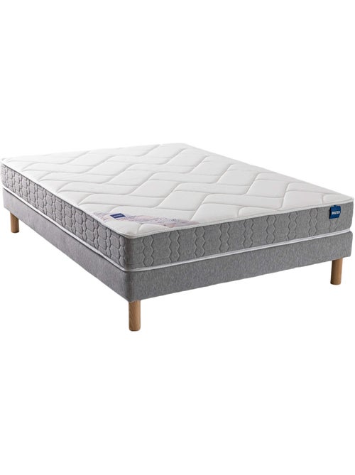 Ensemble matelas nano confort ferme TRACKY, sommier VIGOROSO et pieds - Kiabi