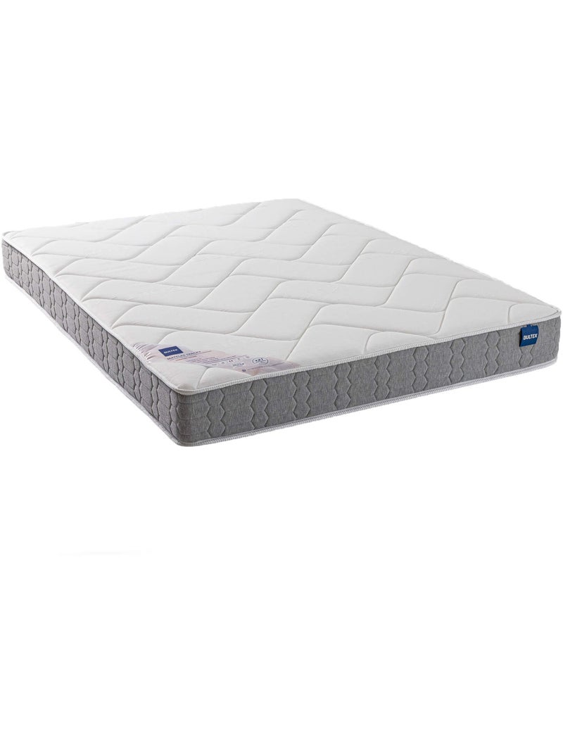 Ensemble matelas nano confort ferme TRACKY, sommier VIGOROSO et pieds Blanc - Kiabi