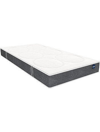 Ensemble matelas nano et mémoire de forme comforting, sommier vigoroso gris fumé et pieds