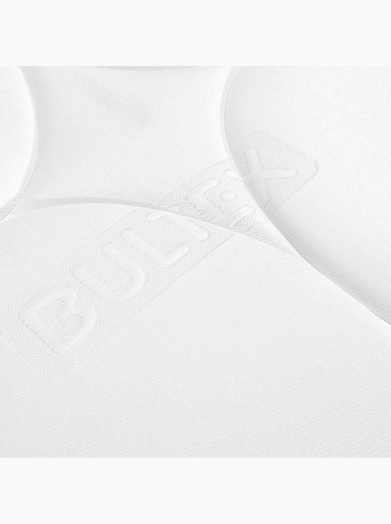 Ensemble matelas nano et mémoire de forme comforting, sommier vigoroso gris fumé et pieds Blanc - Kiabi