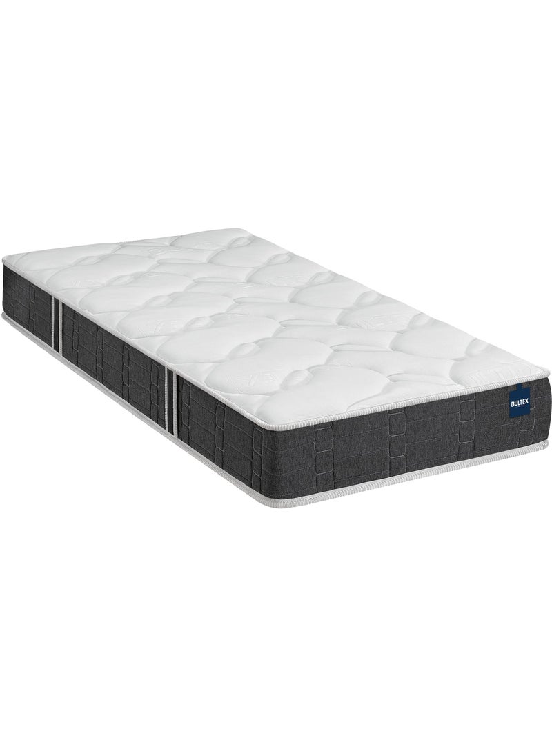 Ensemble matelas nano et mousse bodysoft ESSENTIAL, sommier Vigoroso gris fumé et pieds Blanc - Kiabi