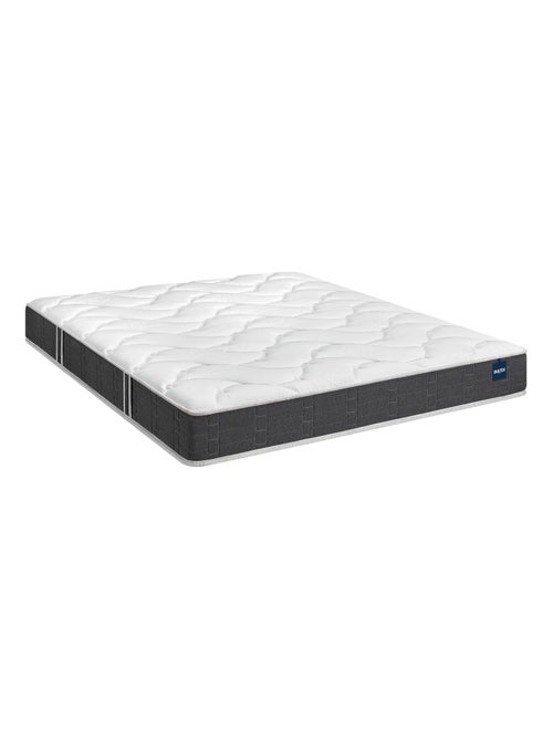 Ensemble matelas nano et mousse de confort SO GOOD, sommier Vigoroso gris fumé et pieds - Kiabi