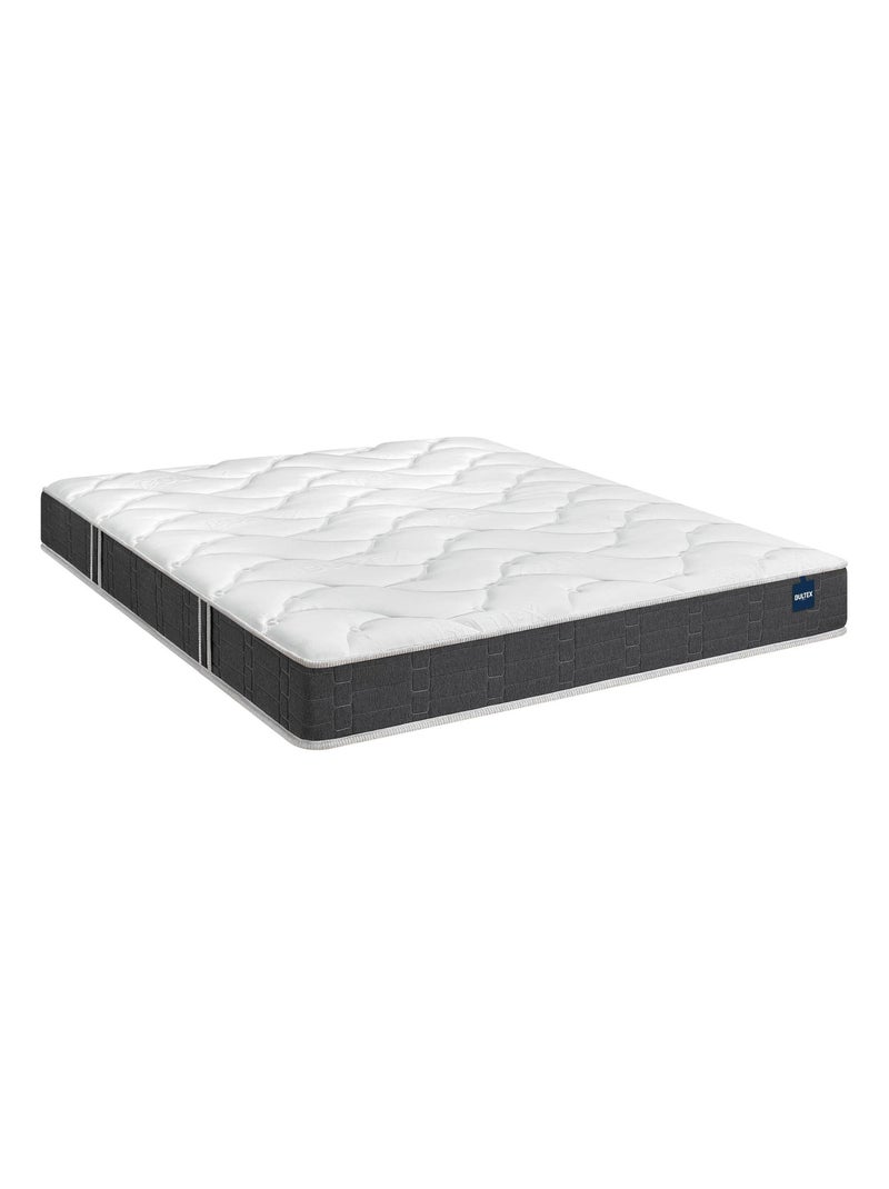 Ensemble matelas nano et mousse de confort SO GOOD, sommier Vigoroso gris fumé et pieds Blanc - Kiabi