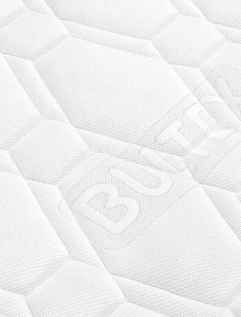 Ensemble matelas nano REGULAR, sommier VIGOROSO gris fumé et pieds