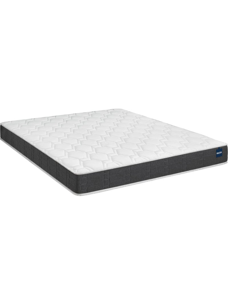 Ensemble matelas nano REGULAR, sommier VIGOROSO gris fumé et pieds Blanc - Kiabi