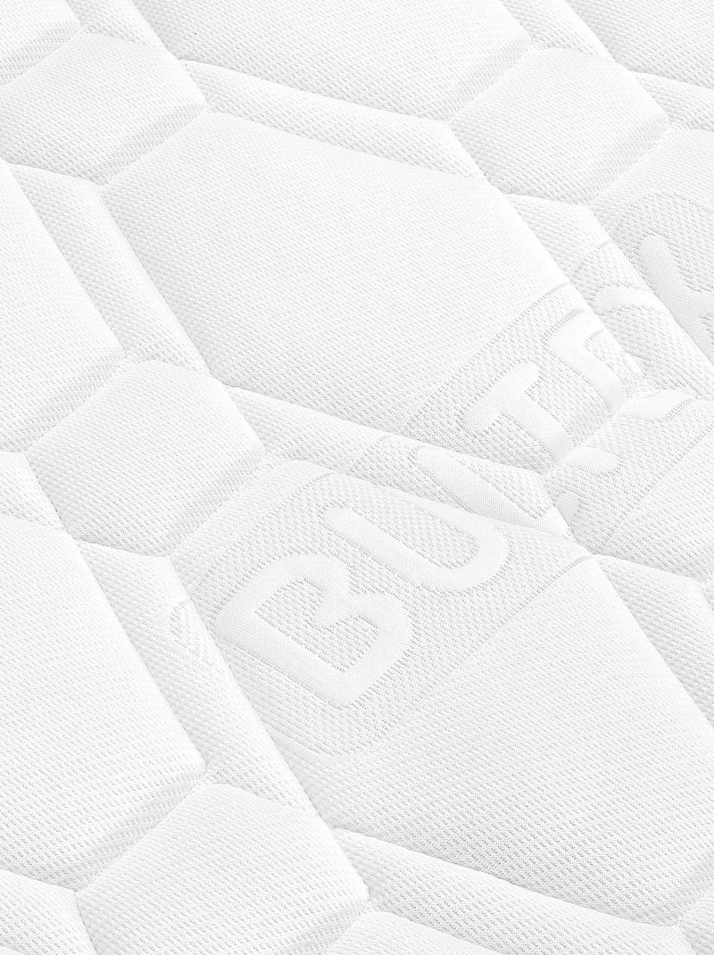 Ensemble matelas nano REGULAR, sommier VIGOROSO gris fumé et pieds Blanc - Kiabi