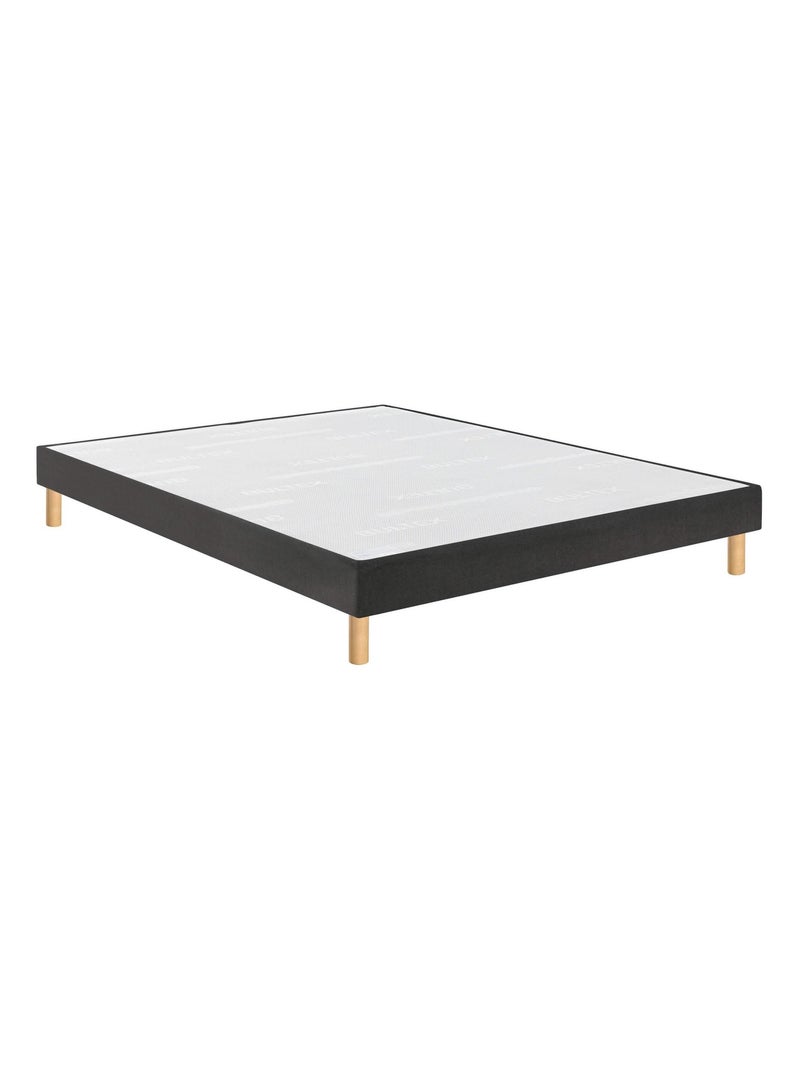 Ensemble matelas nano REGULAR, sommier VIGOROSO gris fumé et pieds Blanc - Kiabi