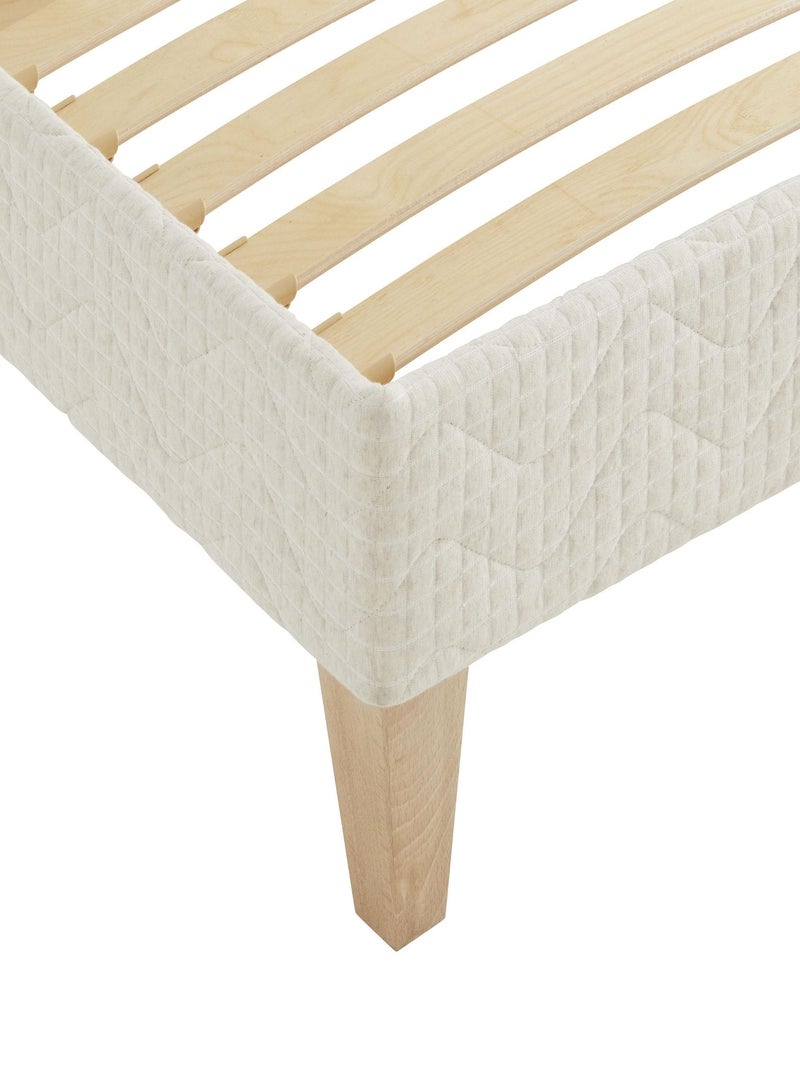 Ensemble matelas naturel latex naturel, sommier et pieds Aube 700 Ecru - Kiabi