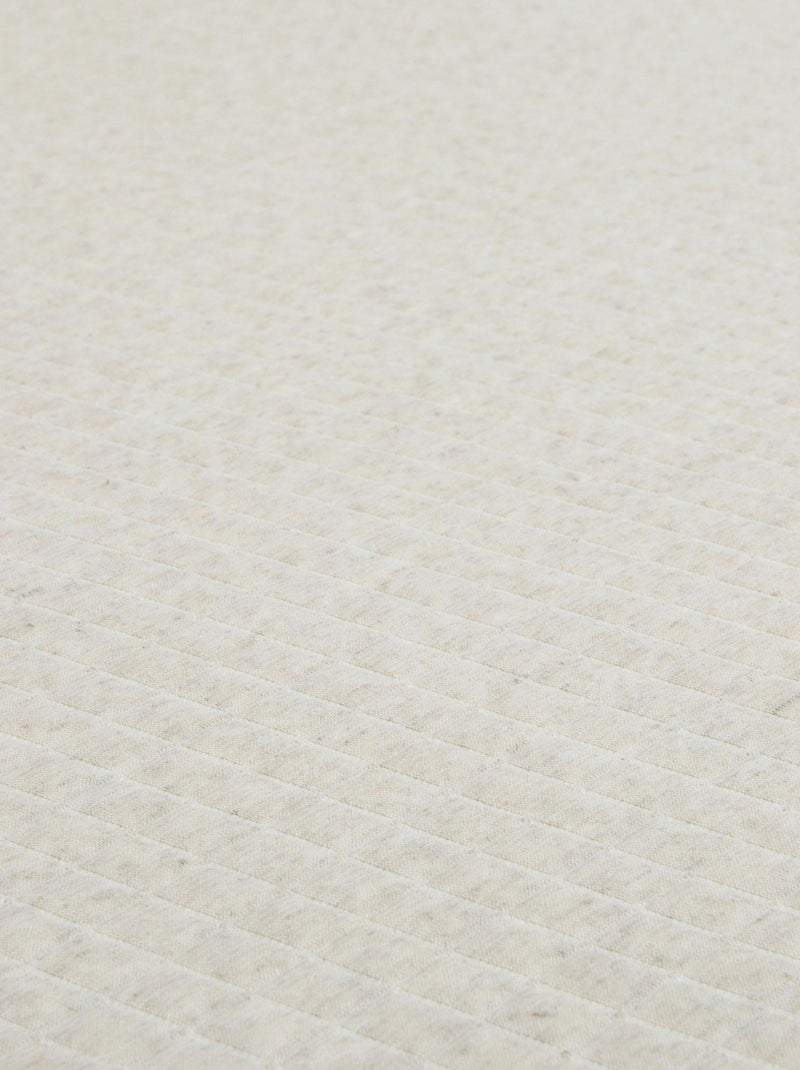 Ensemble matelas naturel latex naturel, sommier, pieds, couette et oreiller Aube 200 Ecru - Kiabi