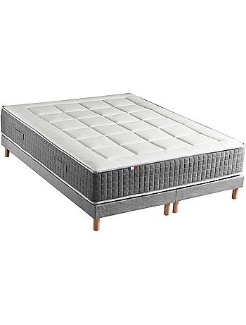 Ensemble Matelas Ressort 7 zones H.28cm + Sommier Fabriqu en France MAX - 2x90 x 200 cm