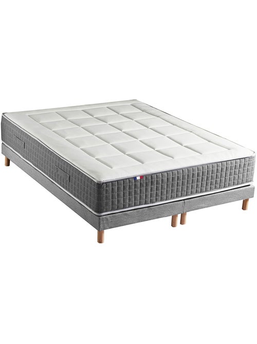 Ensemble Matelas Ressort 7 zones H.28cm + Sommier Fabriqué en France MAX - 2x90 x 200 cm - Kiabi
