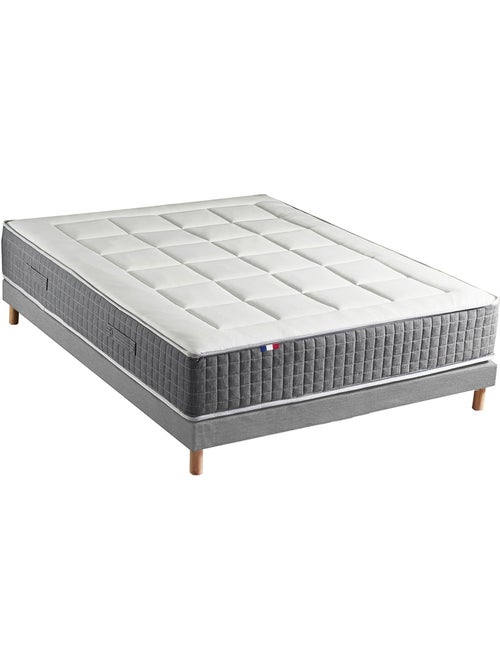 Ensemble Matelas Ressort 7 zones H.28cm + Sommier Fabriqué en France MAX - Kiabi Ensemble Matelas Ressort 7 zones H.28cm + Sommier Fabriqué en France MAX - Kiabi