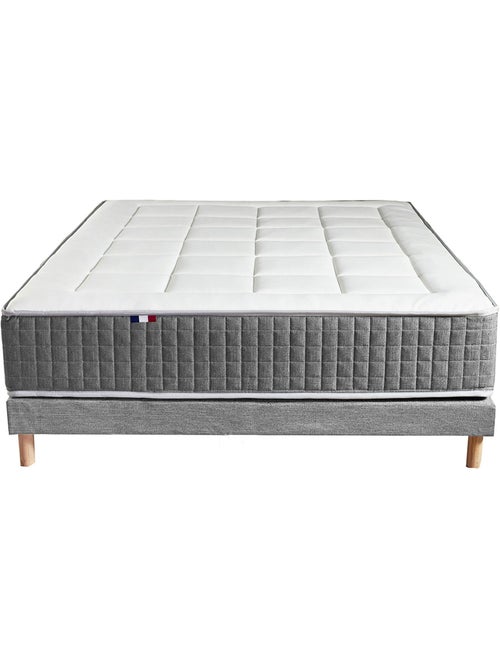 Ensemble Matelas Ressort 7 zones H.30cm + Sommier + couette + oreillers Fabriqué en France MAX - Kiabi
