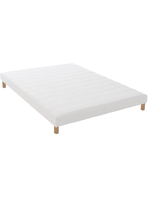 Ensemble Matelas Ressort 7 zones H.30cm + Sommier MAX - 160 x 200 cm, Blanc - Kiabi